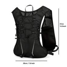 Running Vest Running Vest With 500ml Soft Flask And Cooling Towels, Adjustable Unisex Reflective Camel Hydration Backpack Vest Functional Running Backpacks, Cycling Running Climbing Hiking Vests Running Chest Pouch Bag For Phone ,Women And Men,