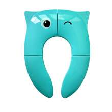 1pc Cartoon Owl Design Toddler Potty Training Toilet Seat, Cute & Portable Folding Toilet For Children, Camping & Travel