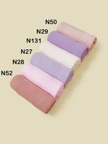Summer Goodies 1pc Baby Solid Color Blanket, Double-Layer Gauze, Soft, Absorbent, Breathable, Suitable For Daily Use All Year Round - Multicolor - View 16