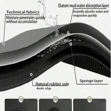 花朵印花硅胶碗碟干燥垫，吸水快干厨房台面垫，耐热咖啡杯垫 - 彩色 - 查看 12