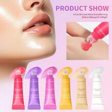 Caja de 24 unidades, 6 sabores Brillo de labios hidratante - Nutritivo, no pegajoso, con brillo duradero, apto para labios secos, un gran set de regalo para damas - Juego de 24 brillos labiales con 6 tonos - Ver 4