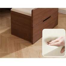 3 In 1 Vanity Desk With Plip Top Mirror, Small Make Up Vanity Set With Visible Glass Desktop, Compact Makeup Vanity With 3 Drawers,Cushioned Tool, Dressing Table For Bedroom - Quả óc chó - Xem 9