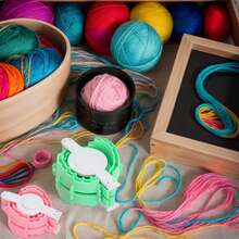 2 Sizes Wool Ball Maker Knitted Tools Yarn Pompon Wool Plush Ball Set Fluff Ball Weaver Wool Ball Production Tools Pompoms - Multicolor - View 7