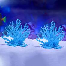 1pc/2pcs Artificial Coral Decoration Aquarium Aquatic Plants Soft Coral Artificial Coral Aquarium Aquarium Landscaping Sea Tank Set Decoration Aquarium Aquatic Plants Iron Branches Aquarium Landscaping Sea Tank Set Decoration