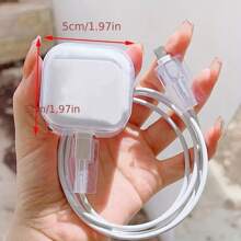 5pcs Apple Data Cable Protector Sleeves, Heart/Bow/Snake Designs, Compatible With IPhone, Prevent Breakage For 20W UK Plug Charger