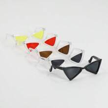 Muñeca de peluche decorativa Foalabubu con gafas de sol triangulares de colores