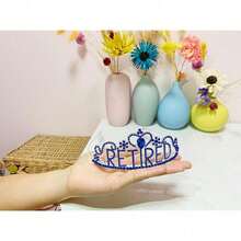 New  Retirement Party Drations Retired Tiara/Crown, Retired Sash For Women Retirement Gifts, Retirement Party Pli, Gifts, Favors (Dark Blue) - 深藍色 - 查看 5