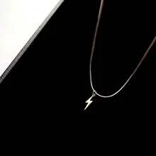 1pc Fashion Minimalist Versatile Stainless Steel Silver Snake Bone Chain Cross Star Pendant Short Necklace, Unisex Jewelry Accessory, Won't Fade, Suitable For Daily Wear