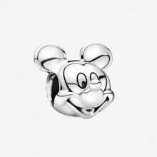 Disney 1 Pc Fashion Mickey Minne Dangle Charm Silver Plated Fit Bracelet Necklace DIY Holiday Gift