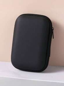 1/2 件波西米亚风格 EVA 耳机盒 - 紧凑型旅行收纳盒，可收纳耳机、充电器、电缆等，配有拉链封口、便携包支架、小袋、电子收纳盒、SD 卡、珠宝盒 - 彩色 - 查看 24