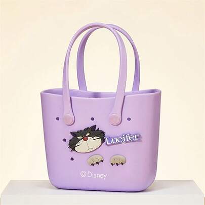 Miniso Handbag Fashion Sweet Anime Cartoon Cute Lucifer Portable Shoulder Bag Bento Bag Lunch Box Travel Tote Bag Doll Decoration Gift