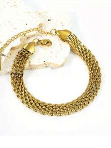 1pc Elegant & Chic Wide Bracelet, Creative Design, Vintage Casual Fashionable, Suitable For Daily Wear, Commute, Street, Party, Festivals. Comes In OPP Bag And Gift Box For Shooting Purposes Only.