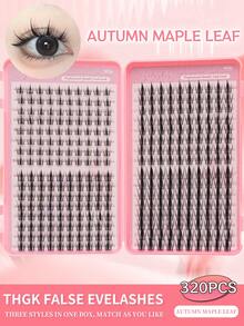 320 件独立睫毛束、D 卷枫叶睫毛、新款猫眼睫毛 D 卷 10-16 毫米、浓密的秋季枫叶假睫毛、自然外观的 DIY 睫毛延长套件、超浓密、智能、超柔软和轻巧、可重复使用的独立段假睫毛、适合初学者用于日常生活、婚礼、约会、派对、音乐节、万圣节、大容量睫毛延长套件睫毛簇、睫毛簇、独立睫毛、睫毛、假睫毛 - D - 查看 1