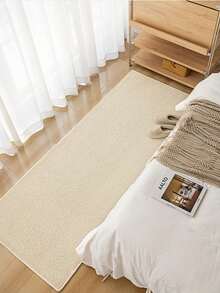 1pc Faux Jute Material Decorative Rug & Mat, Dirt-Resistant & Machine Washable, Multiple Sizes & Shapes Available, Suitable For Living Room, Kitchen, Bathroom, Entryway, All Season, Pet-Friendly Rug & Mat. (May Need To Be Laid Flat For A Period Of Time After Receiving Due To Packaging) - Beige - View 12