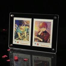 Support en acrylique pour personnage d'anime et carte de jeu, porte-photo et cadre, organisateur de stockage épais transparent pour cartes de collection, 6,5 x 9,1 yard