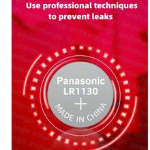 Panasonic 10-100节松下189 LR1130 AG10 SR1130 389 V10GA LR54 SR54碱性纽扣电池，适用于手表、计算器、玩具等。 - LR1130 Panasonic (GF) - 查看 8