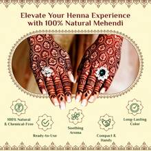 1/4/12pcs Natural Organic Henna Paste, Henna Tattoo Paste, Temporary Tattoo, Semi-Permanent Henna Tattoo Paste, Waterproof Henna Tattoo Stencil Paint, For Temporary Body Art Tattoos
