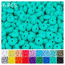 QYDCX Contas de lentilha de silicone faça você mesmo, 6/30/50/100/1800 peças, 12 mm, 30 cores, cordão faça você mesmo e contas acessórias