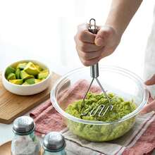 Stainless Steel Wavy Potato Masher, Kitchen Gadget For Mashing Potatoes - Multicolor - View 5