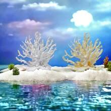 1pc/2pcs Artificial Coral Decoration Aquarium Aquatic Plants Soft Coral Artificial Coral Aquarium Aquarium Landscaping Sea Tank Set Decoration Aquarium Aquatic Plants Iron Branches Aquarium Landscaping Sea Tank Set Decoration