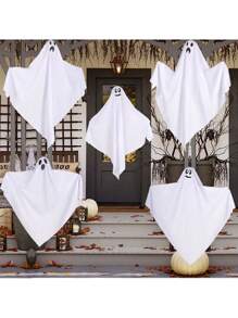 Halloween Ghost Hanging Decorations, White Mini Ghost Hanging Decor For Halloween Atmosphere, Halloween Party Decorations, Halloween Night Decor