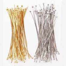 100pcs High Quality Silver Color Pearl Pins, 16mm - 50mm, Perfect For DIY Jewelry Making, Bracelets, Necklaces, And Earrings - Craft Accessories For Creative Hobbyists