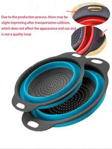 1 件可折叠滤网篮，大号/小号，方便家用工具，适用于厨房和餐厅蔬菜水果清洁，快速排水 - 彩色 - 查看 9