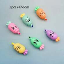 3支/6支随机装 - 胡萝卜形荧光笔，色彩缤纷，趣味十足，小巧便携，适用于日记、涂鸦、笔记，是学校和办公用品的理想之选，也是节日礼物和亮丽文具的佳品。 - 彩色 - 查看 12