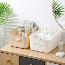 1/5/10 Desktop Storage Boxes, 1.764-Ounce Cosmetic And Snack Organizing Storage Boxes With A Dual-Handle Design. They Can Be Used To Store Snacks, Cosmetics, Desktop Sundries, And Serve As Small Household Storage Tools For Dining Rooms, Kitchens, And Living Rooms. - White - View 9