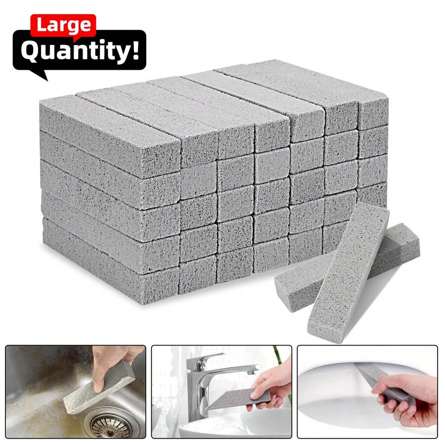 Superlele 36pcs Pumice Stones, Pumice Cleaning Stick Without Dead Ends, Pumice Scouring Pad Pumice Stick Cleaner For Cleaning Toilet, Bathtubs, Kitchen Sink, Grill, Household