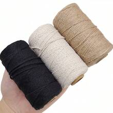 Dây thừng đa năng 300M/100M, dây thừng dày 2mm tự nhiên dùng cho đồ thủ công DIY/dây buộc sân vườn/trang trí tiệc, dây macrame dùng để gói quà cưới - Nhiều màu - Xem 2