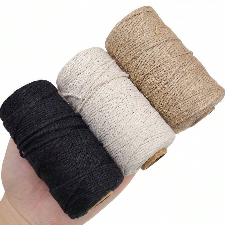 Dây thừng đa năng 300M/100M, dây thừng dày 2mm tự nhiên dùng cho đồ thủ công DIY/dây buộc sân vườn/trang trí tiệc, dây macrame dùng để gói quà cưới