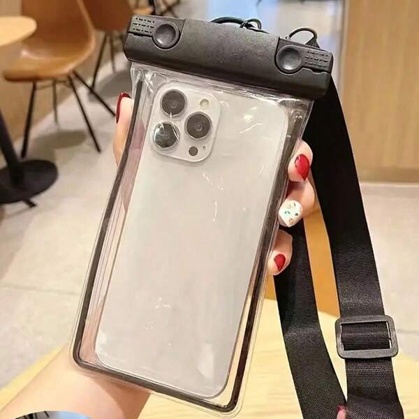 1pc Thickened Mobile Phone Waterproof Case, Waterproof Mobile Phone Case, Swimming Shooting Mobile Phone Waterproof Case, Mobile Phone Waterproof Bag