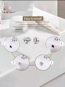 2/4pcs Plastic Bathroom Kitchen Basin Sink, Overflow Cover Ring Insert Replacement, Chrome Hole Round Drain Cap, Basin Accessory,Note That One-Size Has 4 Pcs, 1 Piece Only Has 1 Pc, And 2 Packs Only Have 2 Pieces,This Product Is Not A Universal Model. Please Confirm Whether The Product Size Is Suitable Before Purchasing