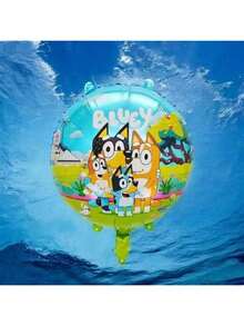 Bluey Bruy 主题气球装饰，生日派对桌面花车装饰 - Bruy、Bingo、完美的派对装饰，给粉丝的惊喜礼物节日派对装饰 - 彩色 - 查看 6