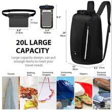 Dry Bag Waterproof, Lightweight Dry Backpack With Waist Pouch And Phone Case, Roll Top Dry Bag, Marine Dry Bag For Kayaking,Beach, Rafting, Boating, Hiking, Camping And Fishing