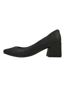 Women's Pointed Toe Pumps CM Shoes Napa Rope Social Work Block Heel Square High Comfortable Braided - Black - View 1