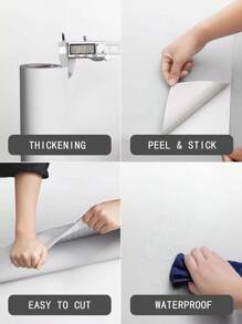 1 Roll Light Pink Self-Adhesive Wallpaper, Nordic Style, Reinforced For Living Room/Bedroom, Seamless Wallcovering, Wall Decor Renovation, Gift For Spring, Birthday, Graduation Party Decoration