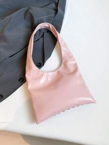 Handmade Retro-Style Woven Beach Shoulder Bag - Pink - View 12