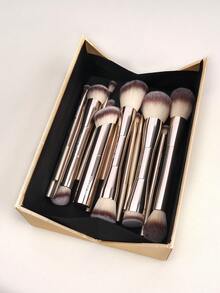 MAANGE 13/20/23 pièces d'outils de maquillage comprenant 20 pièces de set de pinceaux de maquillage en tube d'aluminium professionnel + 1 sac de rangement + 2 pièces de houppettes à coussin d'air pour un usage quotidien et les voyages, accessoires de maquillage cadeaux pour les amis, set de pinceaux, kit de pinceaux de maquillage, set de pinceaux de maquillage, kit de maquillage complet, set de pinceaux de maquillage, kit de maquillage complet, kit de pinceaux, set de pinceaux de maquillage, coffret cadeau de maquillage - Doré - Voir 4