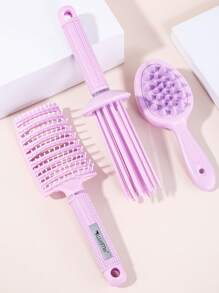 3pcs Air Volume Hair Styling Comb, Curly Hair BrushFluffy,2 In 1 Shampoo Brush,Curling Roll Brush For Natural Volume & Curls, Lightweight Root Lift Comb For Women Girls, 17-Tooth Curly Hair Brush For Quick Blow Drying, Anti-Static Hair Tool For Salon Or Home Use,Hair Curling Roll Brush For Root Lift & Styling, Lightweight Anti-Static Hair Tool For Women Girls, Air Volume Comb Adds Bounce & Natural Curl