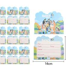 Disposable Meal Plate Sets With Dog Bruy Themed Birthday Party Decorations, Triangular Flags, Atmosphere Banners (5 Sets For Each Style)(Set Of 10 7-Inch Paper Trays, Set Of 10 9-Inch Paper Trays, Set Of 10 Paper Cups, Set Of 6 Popcorn Boxes, Set Of 6 Dragon Blowers, Set Of 6 Speakers, Set Of 10 Masks, Set Of 10 Triangular Flags, Set Of 10 Straws, Set Of 10 Invitation Cards, Set Of 20 Tissues, Set Of 6 Paper Caps, Set Of 1 Tablecloth) - 彩色 - 查看 15
