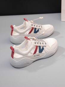Women's White Sneakers, Spring/Summer 2022 New Korean Fashion Versatile Casual Shoes, Flat Inspo Breathable Mesh Hollow Anti-Skid Platform Comfy Soft Bottom Sport Sandals