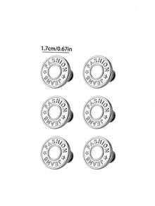 4/6/8/12 套 17 毫米裤子纽扣，宽松牛仔裤用牛仔纽扣别针，可调节牛仔裤纽扣，可重复使用且可调节的金属裤子纽扣紧器