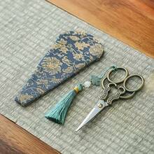 Bộ 3 kéo thép không gỉ Giáng sinh cổ điển, dụng cụ may vá thủ công Giáng sinh, kéo thêu, gói quà DIY, kéo tua rua trang trí có tay áo bảo vệ - Nhiều màu - Xem 8