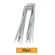 30pcs/Set 4 Inch U-Shaped Landscape Staples And Fixing Gasket Sets, Garden Landscape Staples Are Suitable For Outdoor Irrigation Hoses, Artificial Turf Nails, Fixed Fences And Tents, Etc - Multicolor - View 17