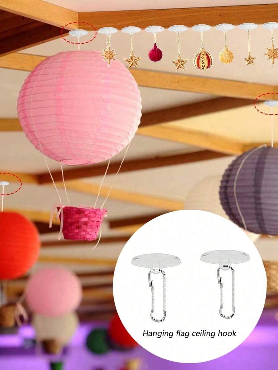 20/15/10 szt. haczyk sufitowy samoprzylepny, 3 cm przezroczysty mocny klejący okrągły dysk, bezuszkodzeniowe zawieszenie na przyjęcie urodzinowe, wesele, dekoracje spotkań, półka łazienkowa, wieszaki wieszaki, obrazy ścienne, biały hak, czarny, samoprzylepne haki ścienne, wieszak ścienny na torebki, zawieszki ścienne, haki do ramek obrazów - Wielokolorowe - Zobacz 1