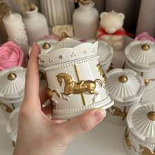 DIY Resin Mold Carousel Storage Box Silicone Mold Creative Storage Jar