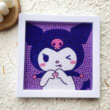 Sanrio 1Pc Hello Kittys Kuromis Cinnamorolls My Melodys 5D DIY Diamond Art Painting Set With Photo Frame Cute Kitty Cat Diamond Art Painting Making Beginner Gift(Some Parts May Be Random)No Picture Frame