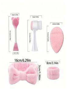 Conjunto de Limpeza Facial com 8 Peças, Conjunto de Cuidados com a Pele Regular Antes de Dormir, Conjunto de Escova para Máscara Facial de Limpeza Profunda e Spa de Beleza, Faixa de Cabeça Macia, Escova Esfoliante, Escova Facial de Silicone Detalhada, Ferramenta Portátil de Cuidados com a Pele com Bolsa de Lavagem, Alça de Pulso para Lavagem Facial, Alça de Pulso para Remoção de Maquiagem, Manga de Limpeza de Gotejamento de Maquiagem e Cuidados com a Pele Conjunto de Cuidados com o Rosto com 7/3/1 Peças, Faixa de Cabeça para Cuidados com a Pele, Beleza, Produtos de Cuidados com a Pele, Spa, Autocuidado, Ferramentas de Cuidados com a Pele, Cuidados com o Rosto, Suprimentos de Esteticista, Pele, Lavagem Facial, Facial